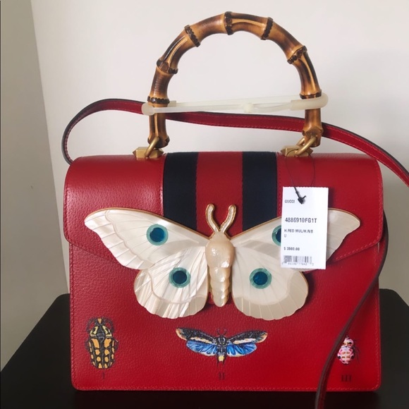 Gucci Handbags - Gucci Felena Top Handle Satchel Bag